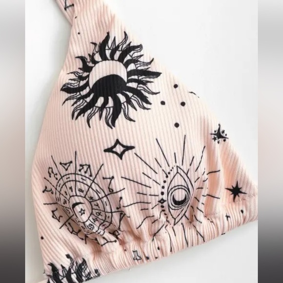 NWT Pink & Black Celestial High Cut Bikini - Picture 15 of 16